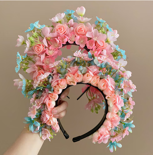 2025 Nouveau Super Xian Meisen Series Lively Flower Bandband Couronne de mariage Original Bride Headress ACCESSOIRES DE COUVREURS ORIGINAL COURS