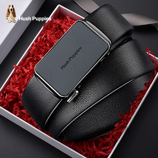 Hush Puppies Cinturón para hombres Cinturón de cuero genuino Hebilla automática Negocio Corquel Birt Box Regalo Regalo de cumpleaños para novio