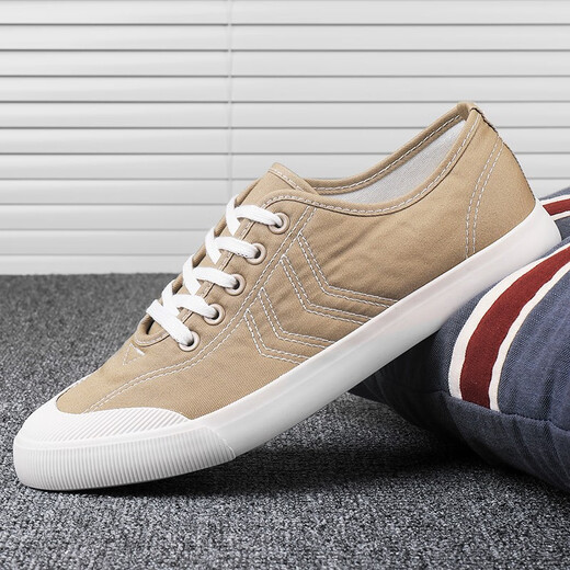 Sakura Make-up Canvas Schuhe Herren Schnüre Frühling und Herbst Low Top Atmungsfreie, vielseitige, koreanische Boardschuhe Flat Heel Fahren Sie lässig einfache weiße Schuhe Männer Weiß (9272) Größe 38
