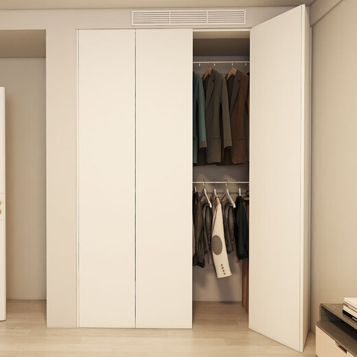 Jindian Home Furnishing Custom Wardrobe Door Cloakroom Storage Room Invisible Door Modern Simple Wardrobe Folding Door Indoor Solid Wood Composite Door Paint-Free Door (Hardware Calculated Separately)