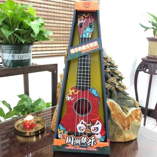泉碧焱尤克里里儿童小吉他初学者入门音乐启蒙教具婴幼儿仿真乐器玩具 44cm尤克里里【国潮飞鹤】 仿真可弹奏，配拨片