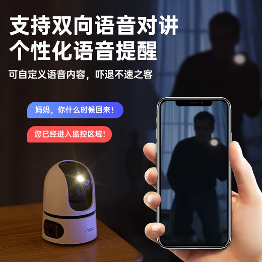 Lecheng Ta3 -Serie Überwachungskamera Home Verwenden Sie Babypflegegerät Innenmobile Mobiltelefon Remote -Monitor WiFi Network Intercom 360 Panoramic View [Dual Lens Dual Screen] 5 Millionen + 5 Millionen offizielle Standardkonfiguration