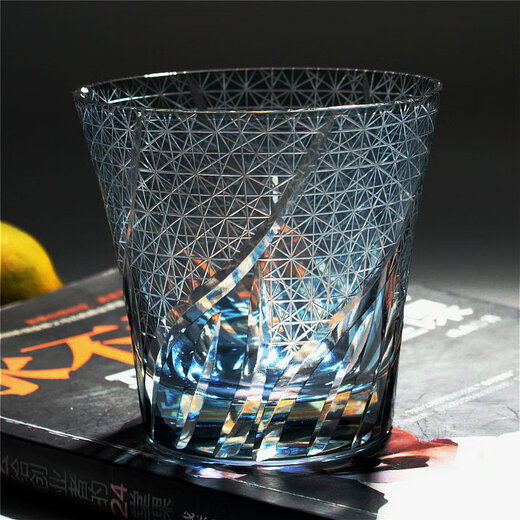 Japan imported Oriental Sasaki whiskey glass crystal glass Japanese-style Edo Kiriko home decoration red
