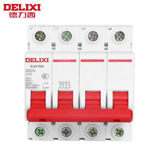 Delixi Electric air switch small circuit breaker three-phase four-wire switch main circuit breaker DZ47S Type C 4P 63A