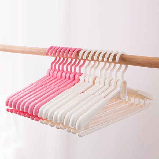 Yangyangyu plastic retractable adjustable clothes hanger rotating adult men and women dry and wet household large thickened white 10 L hangers length 40.5*height 21.3cm