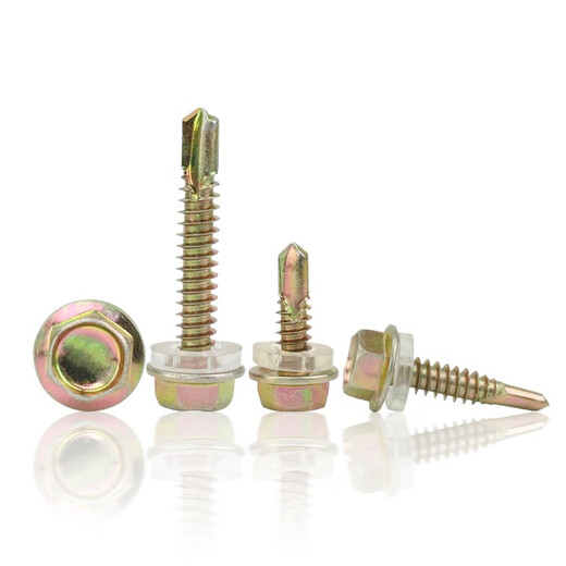 HENHOOL drill tail screws, external hexagonal drill tail screws, extended color steel tile nails, washer dovetail screws, self-drilling and self-tapping 14#*150mm long, 1Jin Jin is equal to 0.5kg, about 27