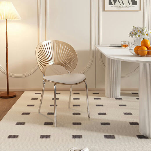
Pashaman (pashaman) rock slab island dining table integrated with small apartment Italian minimalist cream style matching caterpillar dining chair*4 pictures 1047P