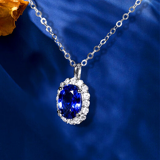 Haikai Necklace Women's Sapphire Necklace Luxury Jewelry Valentine's Day Birthday Gift for Wife or Girlfriend Unfired Sapphire Necklace (1.02 carats/selected flawless)