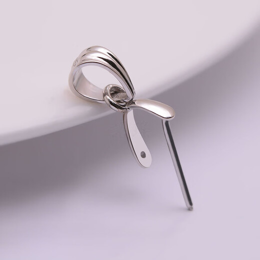 Yuyao 18k gold melon seed buckle thickened version with oblique hole pendant buckle Jade Buddha Guanyin platinum gold jade buckle accessories thickened version - D type - oblique hole - 18k gold