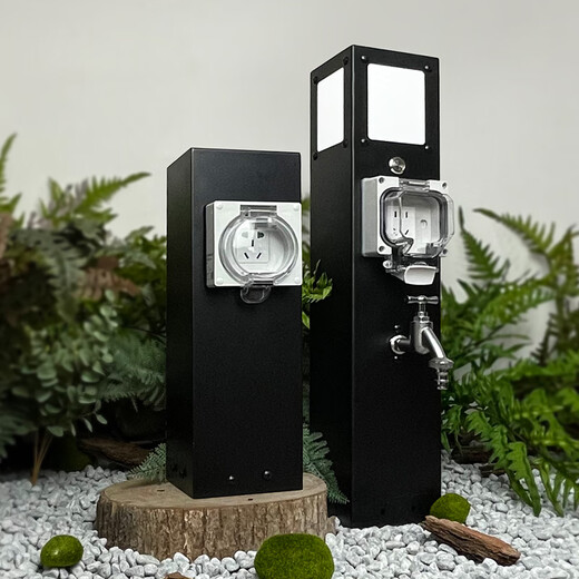 
Strange cash outdoor waterproof landscape socket column landscape courtyard garden villa 10A16A RV camp water and electricity pile integrated column GC8E12110AH