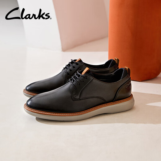 Clarks Brandin -Serie Herrenschuhe Leicht gepolsterte geschäftliche geschäftliche formale Lederschuhe Klassiker Retro Derby Schuhe Schwarz 261793827 42