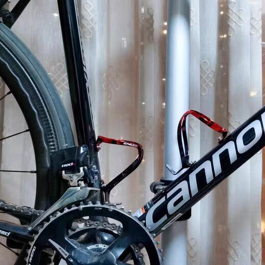 Enlee bicycle water bottle holder, mountain road bike ultra-light aluminum water bottle holder, bicycle outdoor riding gradient color water cup holder, cycling equipment accessories, U style gold (with screws)