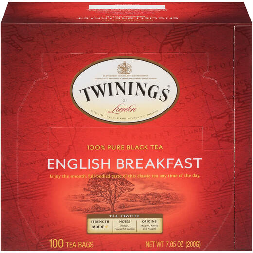 TWININGS London English Breakfast Bag Black Tea 100 bags (1 bag)