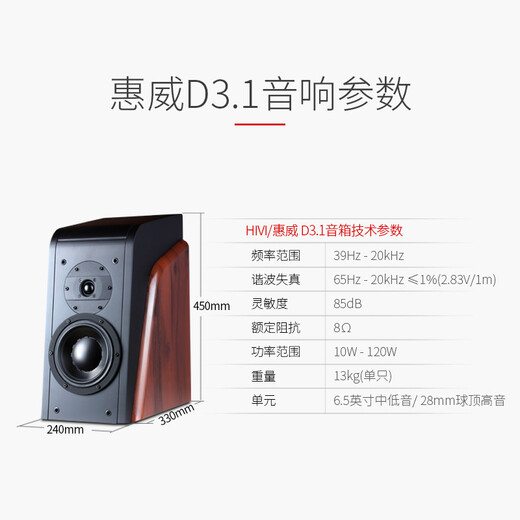 HiVi D3.1 home theater audio combination surround 5.1 home audio package with power amplifier, subwoofer, TV speaker complete set of equipment, package 2 D3.1 (5.1 channel)