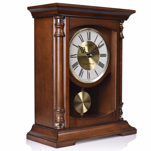 Seiko Japan Seiko clock new product retro European simple solid wood music hour and hour chime pendulum clock