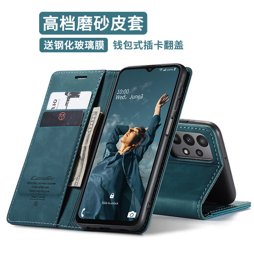 纽为适用三星S23ultra手机壳全包S23翻盖真皮磁吸S23十plus钱包S9180皮套S9160 【尊贵黑】皮套送全屏膜 三星Galaxy S23 Ultra