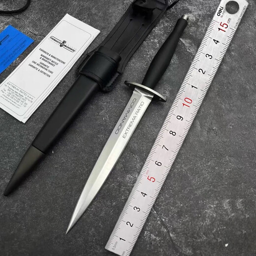 
Extreme Force Commando Outdoor Sergeant Tactical Double-Edge Straight Knife High Hardness N690 Steel Outdoor Portable Survival Knife Extreme Force FS Commando Double-Edge Steel Knife 29cm-less than 60 [Givea Tactical Knife Set]