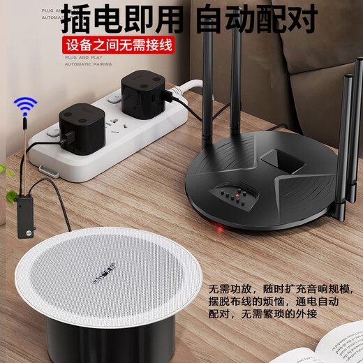 SAST Wireless Bluetooth Decken Audio Set Heavy Bass Active Sender Deckenlautsprecher Home Store Büro öffentlich Broadcast Hintergrundmusik Sprecher One Drag One