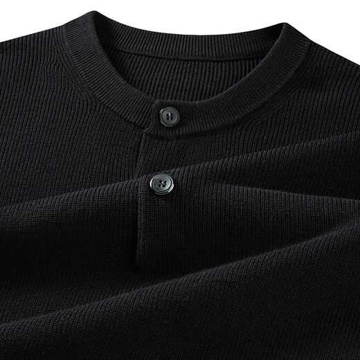 FAPAI cotton + cashmere machine washable sweater Henry collar men's pullover sweater men's sweater