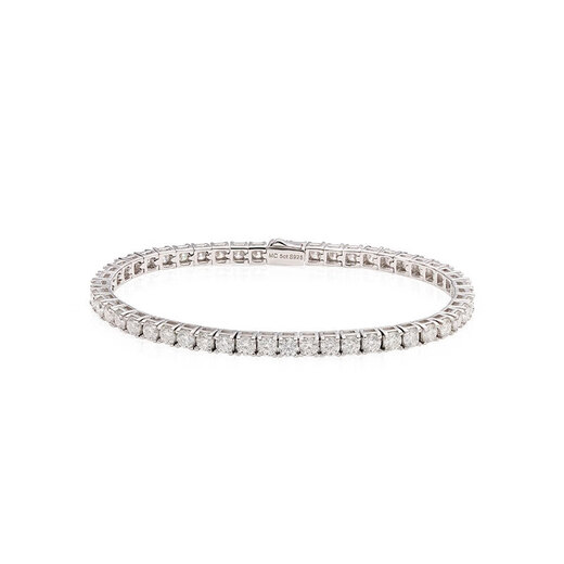 Nianfu KEORBYARPT950 platinum tennis chain bracelet full of bright 0.5 carat moissanite diamond tennis chain for girlfriend