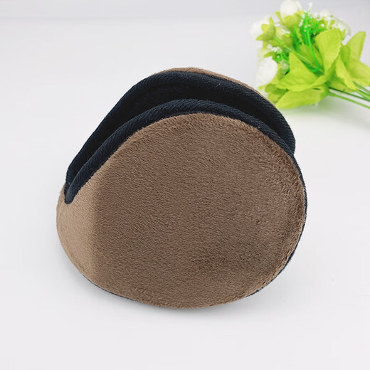 LIN LING thickened velvet earmuffs, unisex earmuffs, winter warm adult earmuffs, over-the-ear warm earmuffs, thick earmuffs, black 1 piece