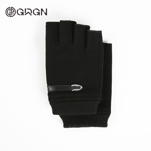 GRGN half-finger gloves for men to keep warm in winter for students, computer typing and driving, fingerless gloves, winter half-finger gloves with missing fingers