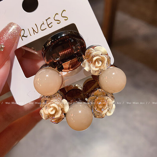 BARY REEF sense rose grabber female temperament fashion ponytail fixing clip 2024 new half grab hairpin versatile headwear rose grabber (1 piece)