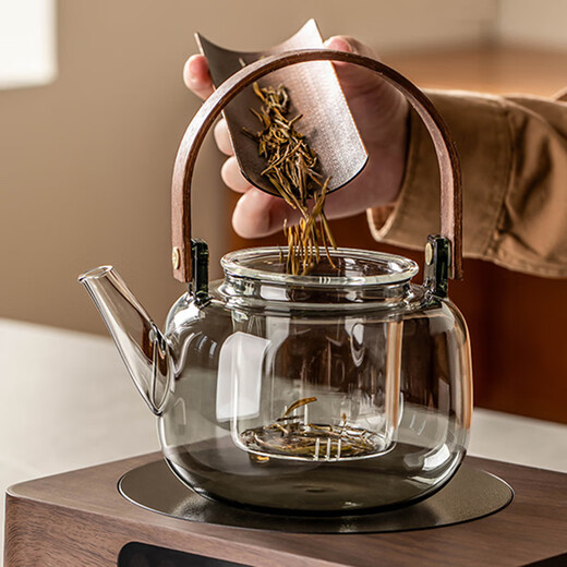 Xuanye glass teapot high temperature resistant household lifting kettle electric ceramic stove tea boiler kettle teapot large capacity single pot ash lifting kettle 1000ml