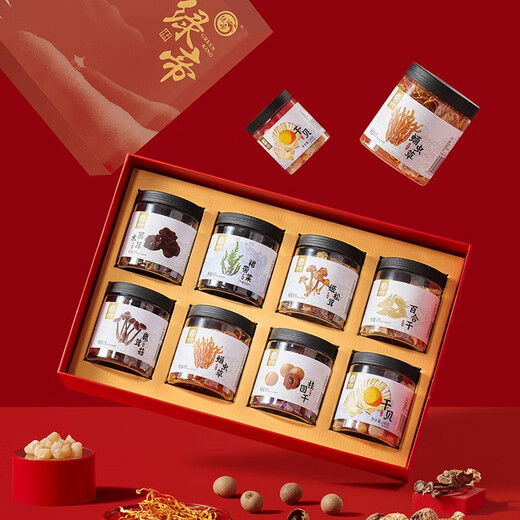 绿帝（GREEN KING） 绿帝 味崇山海礼盒683g（干贝 桂圆干 裙带菜  鹿茸菇 姬松茸）