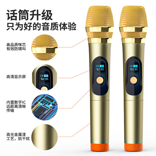 Shinco T30 Square Dance Speaker Outdoor High Volume Trolley Bluetooth Speaker Three Speakers Subwoofer Wooden Box Home Karaoke Mobile Stall 15-inch Dual Microphone