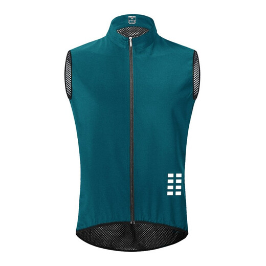 WOSAWE road cycling vest with fully hollow back, breathable mountain bike top, running and mountaineering night riding vest, navy blue (hollow design on the back) 2XL