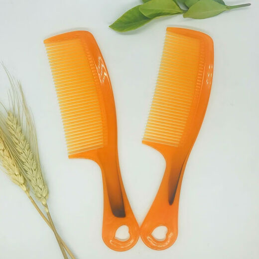 [Offre spéciale à durée limitée] Discount grand peigne de clinker de tendon de bœuf sans perle de dents de peigne de cheveux antistatiques de cheveux raides sans dents - pas de cheveux à cheveux [2 paquets de jaune]