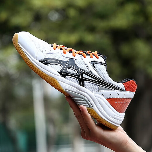 VANCROUG brand light luxury badminton shoes for men and women new competition-specific anti-slip wear-resistant shock-absorbing sports shoes table tennis shoes white gray silver 38