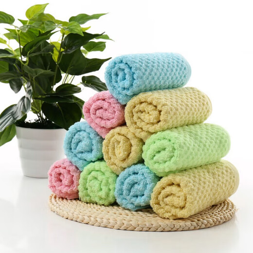 Lingpan full-strength pure cotton towel face wash towel labor protection welfare towel plain wedding gift towel 70g blue [33*73cm] single strip
