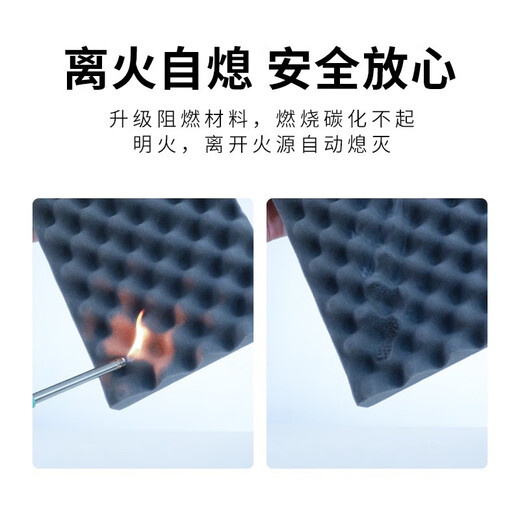 Slow Craftsman soundproof cotton wall self-adhesive environmentally friendly sound-absorbing cotton indoor noise reduction sponge live broadcast room bedroom soundproofing material black 5CM flame retardant adhesive type 5 square meters / roll