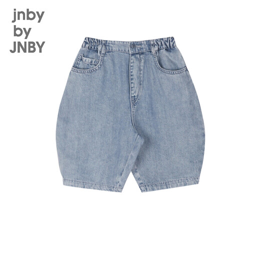 jnby von jnby jiangnan buyi Kinderkleidung umweltfreundlich besiedelungsgezügelte Mid-Pants Casos komfortable Sommerjungen und Mädchen Kinder 1o6e1396H 995/Denim Wash Lan 130 cm