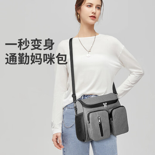 梓嘉福婴儿车挂包2024新款便携式尿布收纳包轻便宝妈外出遛娃推车挂包 粉色