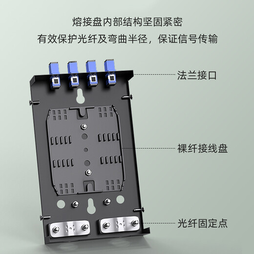 ROEWESHENG CAJA DE TERMINAL DE FIBRICA DE 8 PORTO LC MODE SOLO MODE 9/125 Cable de fibra óptica de ajuste completo Caja de fusión de fibra universal Panel de parche de extensión RWS-ZDH-8LC
