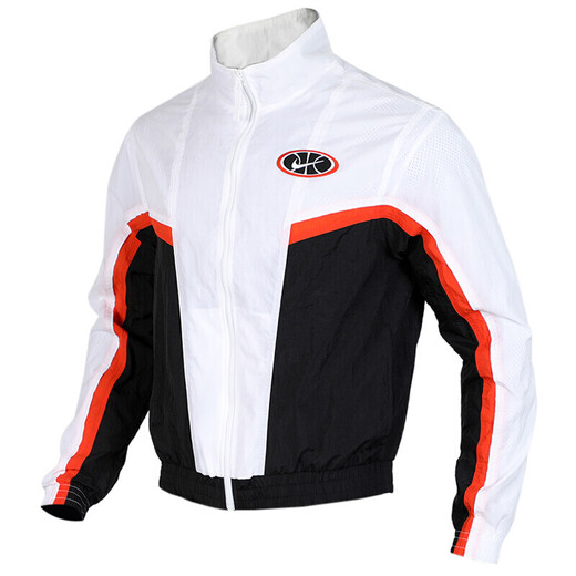 耐克（NIKE）新款外套男装夏季时尚复古大Logo运动服休闲连帽针织开衫夹克AR30 AV9756-100梭织防风立领  S