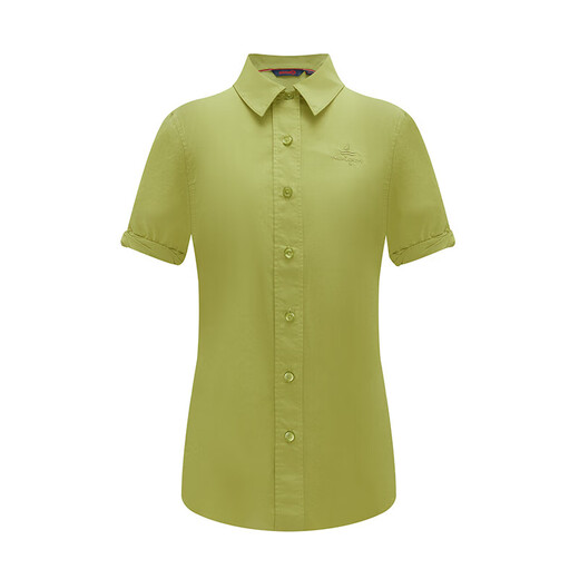 Navikel Italian dinghy women's short-sleeved curled shirt cotton casual shirt 2323503501 Bean green M
