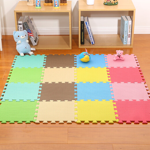 Children's floor mat foam tatami floor mat bedroom crawling sponge mat splicing plastic room floor mat puzzle with a minimum order of ten pieces, yellow 29*29cm (single piece price)