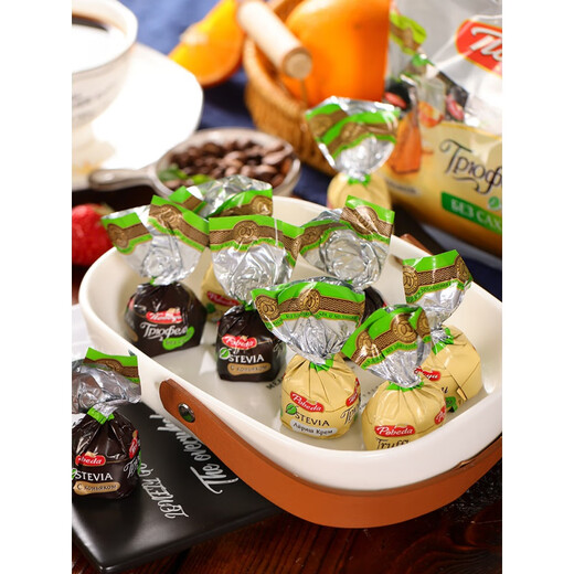 Imported from Russia, pure cocoa butter, Irish cream, brandy, candies, truffle-shaped chocolate bagged snacks, sucrose-free original truffles 150gx1 bag