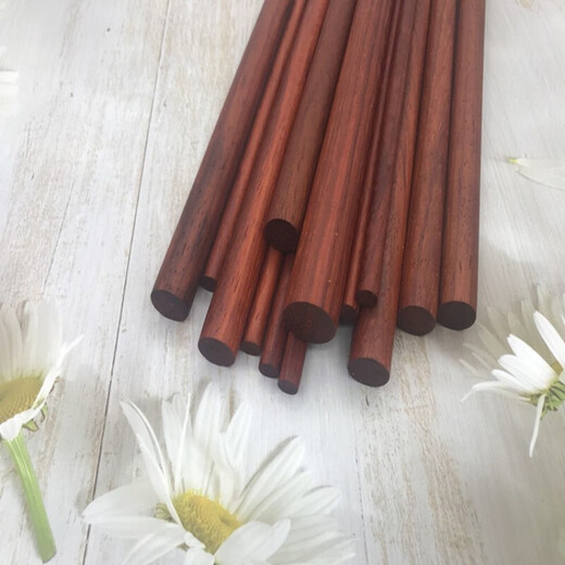 First concept of red rosewood solid wood round stick wooden stick wardrobe pole curtain rod DIY building model material small flagpole drum stick diameter 30mm 60 cm