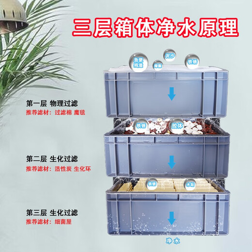 SUNSUN фильтр для аквариума, двор, пруд для разведения рыбы, система циркуляции воды, коробка для оборота, фильтрующая коробка, верхний фильтр, сделай сам, болотная гидропоника, очень большой, 80*40, трехслойная голая коробка