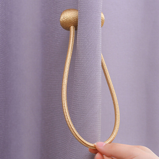 Excellent nest Magnet curtain buckle [2 packs] No installation modern and simple European curtain straps Creative versatile curtain magnetic straps in bedroom and living room Gold