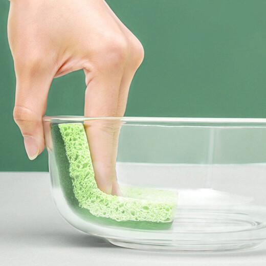 Miaoran wood pulp cotton scouring pad 11*7cm*6 pieces kitchen rag thickened dishwashing sponge wipe double-sided powerful dishwashing cloth