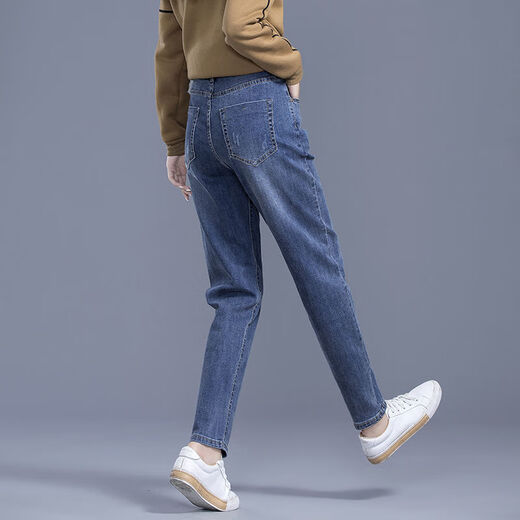 Zhang Fanyu 200jin [Jin ist 0,5 kg] Hosen für Arbeit und Arbeit für Frauen im Herbst und Winter Mode Harem Jeans für Frauen 2022 New Lou Lose und Delicate 9905 Blue Single Hosen 26 _ Code schlägt 80-90jin vor [Jin gleich 0,5 kg]