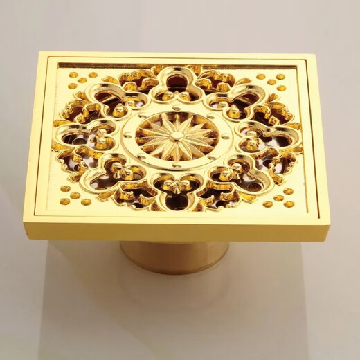 Ouweistou Ou Golden Copper Deodorizer Tee Boden Abfluss Dicke Kern -Badezimmer -Abwasserkanalwaschmaschine Nass trockener Bereich Kupfer Gold 6625 Wasserdichtung Waschmaschine Modell Modell