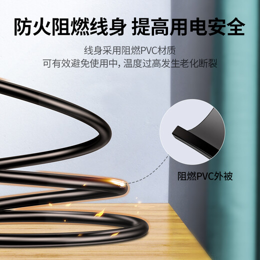 
Green United National Standard Three-hole Product End Three-core Power Cord Suitable for Computer Desktop Host Monitor Electric Frying Pan Rice Cooker Electronic Scale Printer Connection Cable 1m 30564