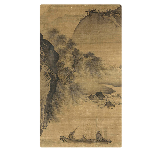 
Ming Zhang Guan Liu Boat Picture Ancient Landscape Scroll Famous Paintings Replica Antique Painting Chinese Style Hanging Paintings Yuan Wuzhen Zhuquan Small Boat 12051 30X52 cm (spraying painting heart size) Mounted milky white scroll (Xuanxiu